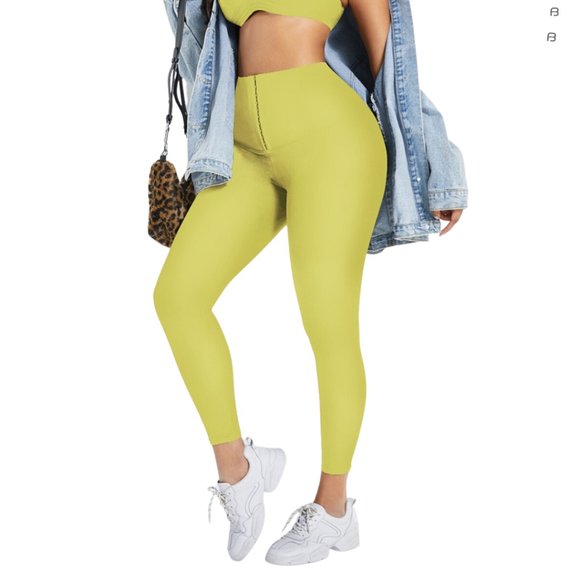 Yellow Classic Waist Training Leggings - Picture 4 of 5